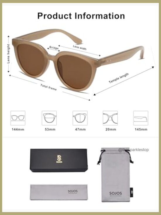 Cat Eye Polarized Sunglasses with UV400 Protection Plastic Frames